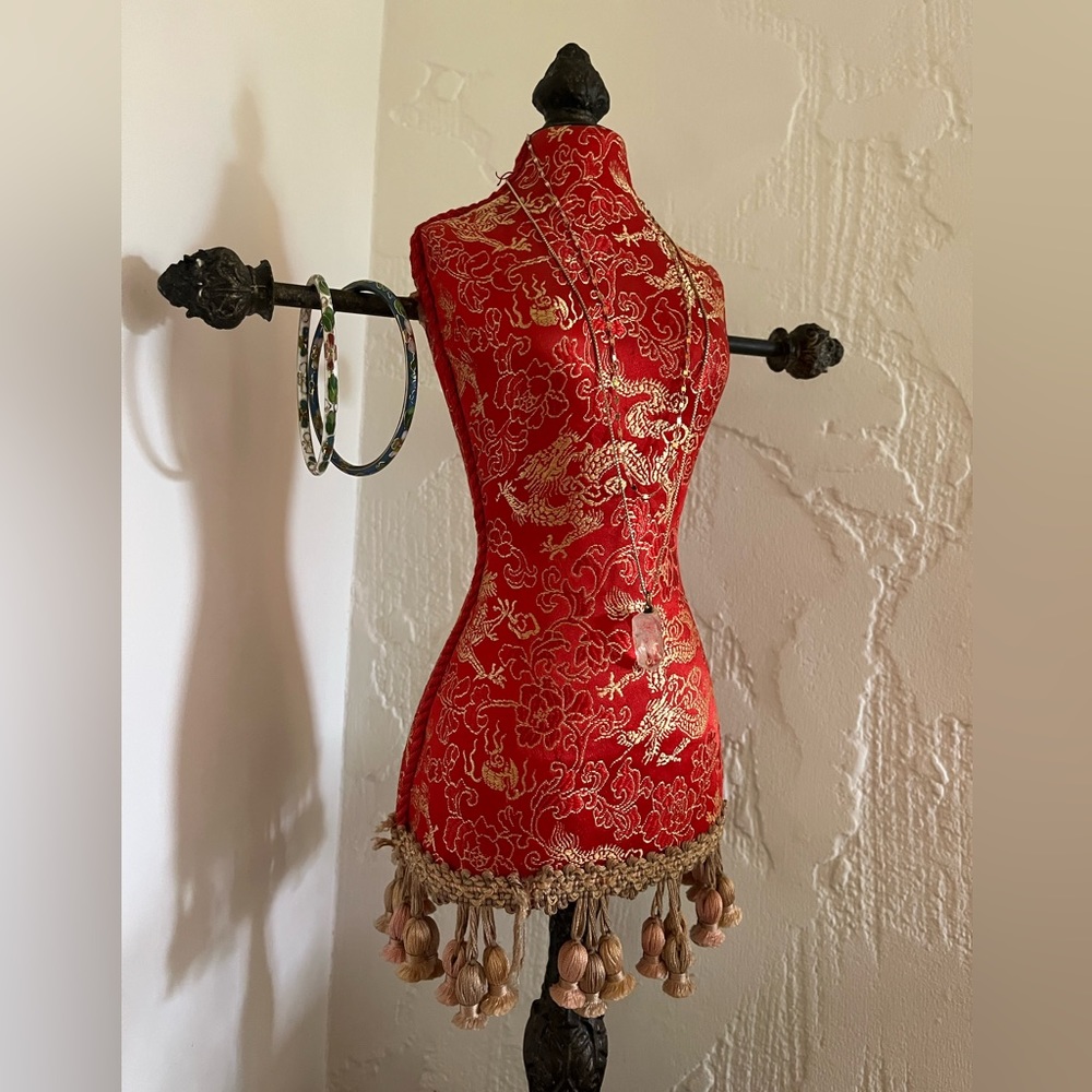 SOLD - Vintage Bodice Necklace Jewelry Display Stand